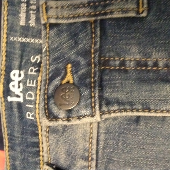 Lee riders women's blue jeans short Sz 10 Medium - Picture 5 of 17